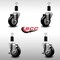 Service Caster 3.5'' SS Black Poly Wheel Swivel 1-3/8'' Expanding Stem Caster Set 2 Brakes, 4PK SCC-SSEX20S3514-PPUB-BLK-2-TLB-2-138 - alternate 5